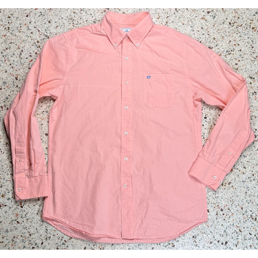 Southern Tide Classic Fit Men's Button Down Long Sleeve Pink Shirt Size Medium